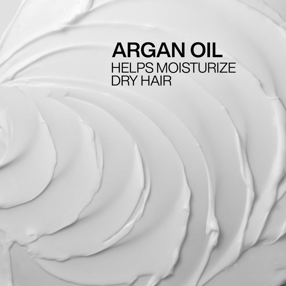 Redken All Soft Heavy Cream argan oil detail highlights nourishing plant-based care