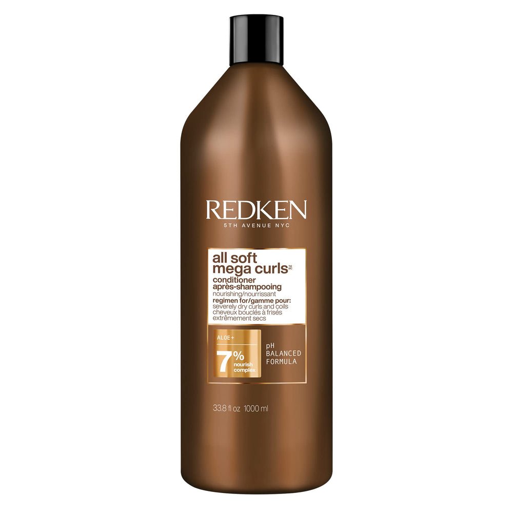 Redken All Soft Mega Curls conditioner bottle for deeply hydrated curls