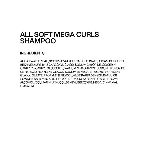Redken All Soft Mega Curls Shampoo after-use softness and shine on curls.
