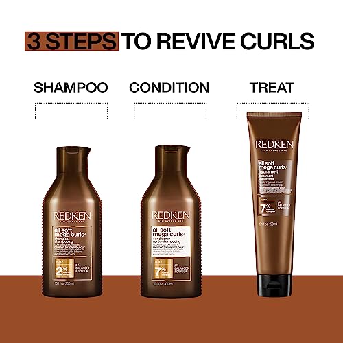 Redken All Soft Mega daily use for curly and coily hair.