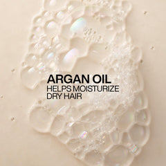 Dry, brittle hair before conditioning shows the need for All Soft Shampoo.