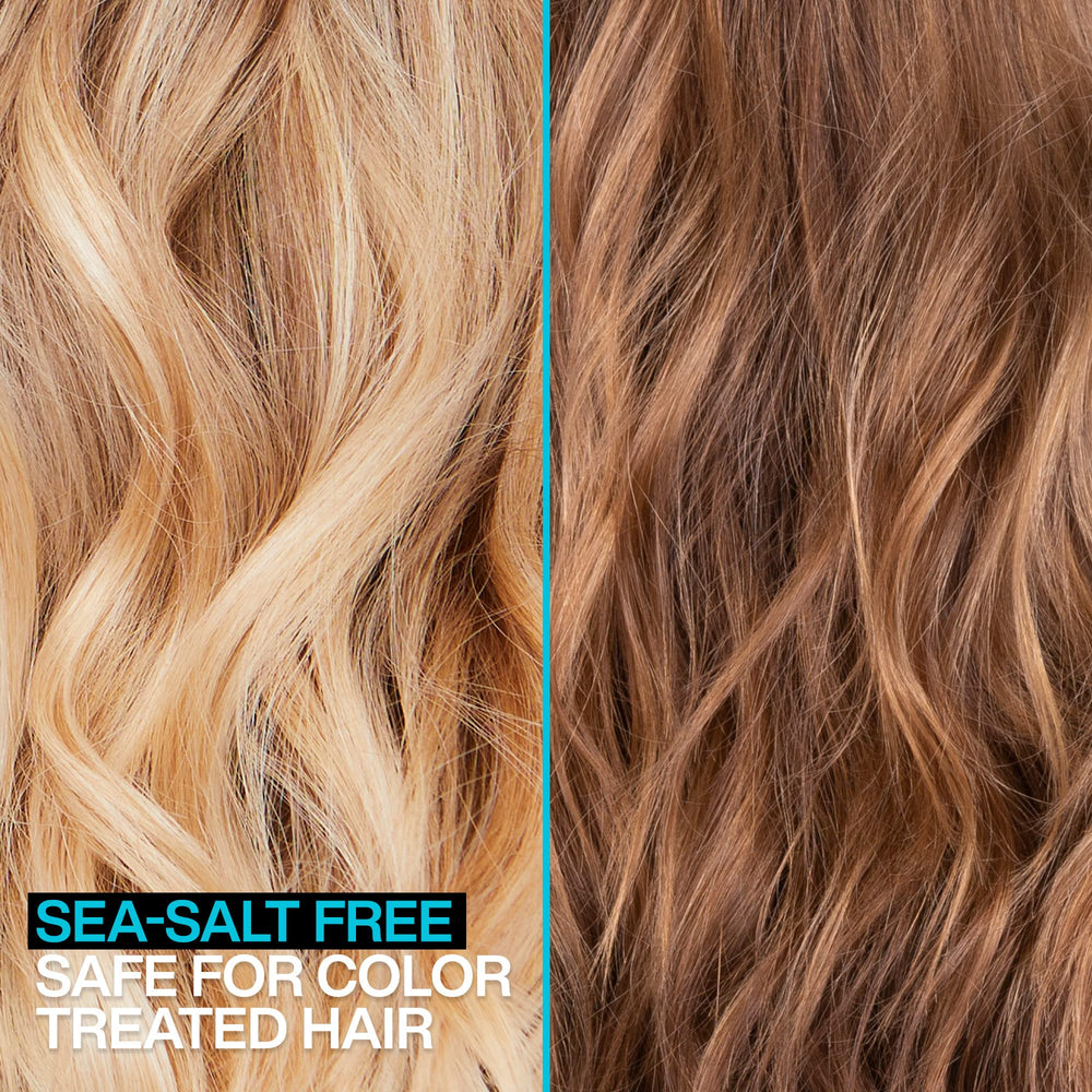 Defined beachy waves achieved with Redken Beach Spray.