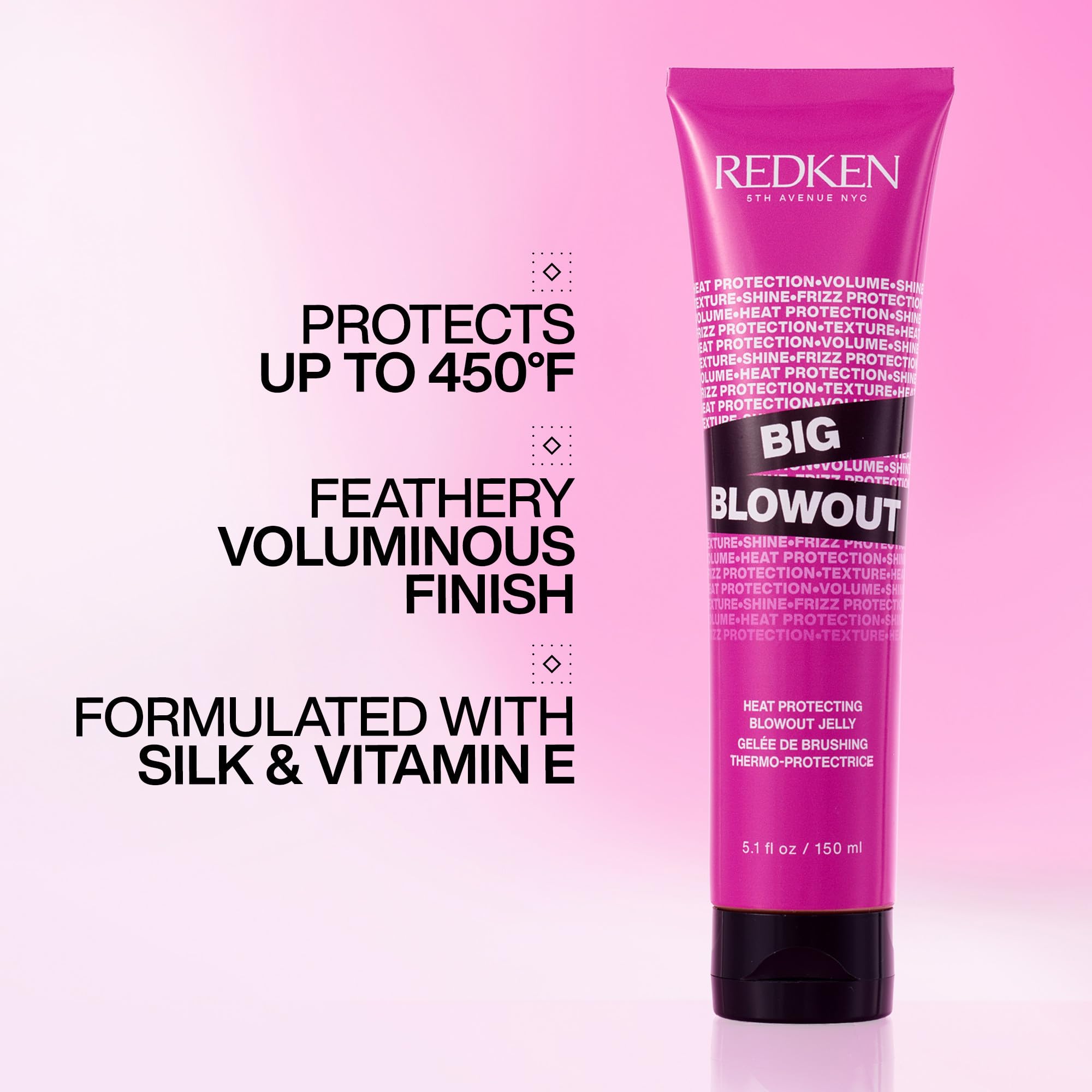 Close-up of the Redken Big Blowout Gel pump for easy application.