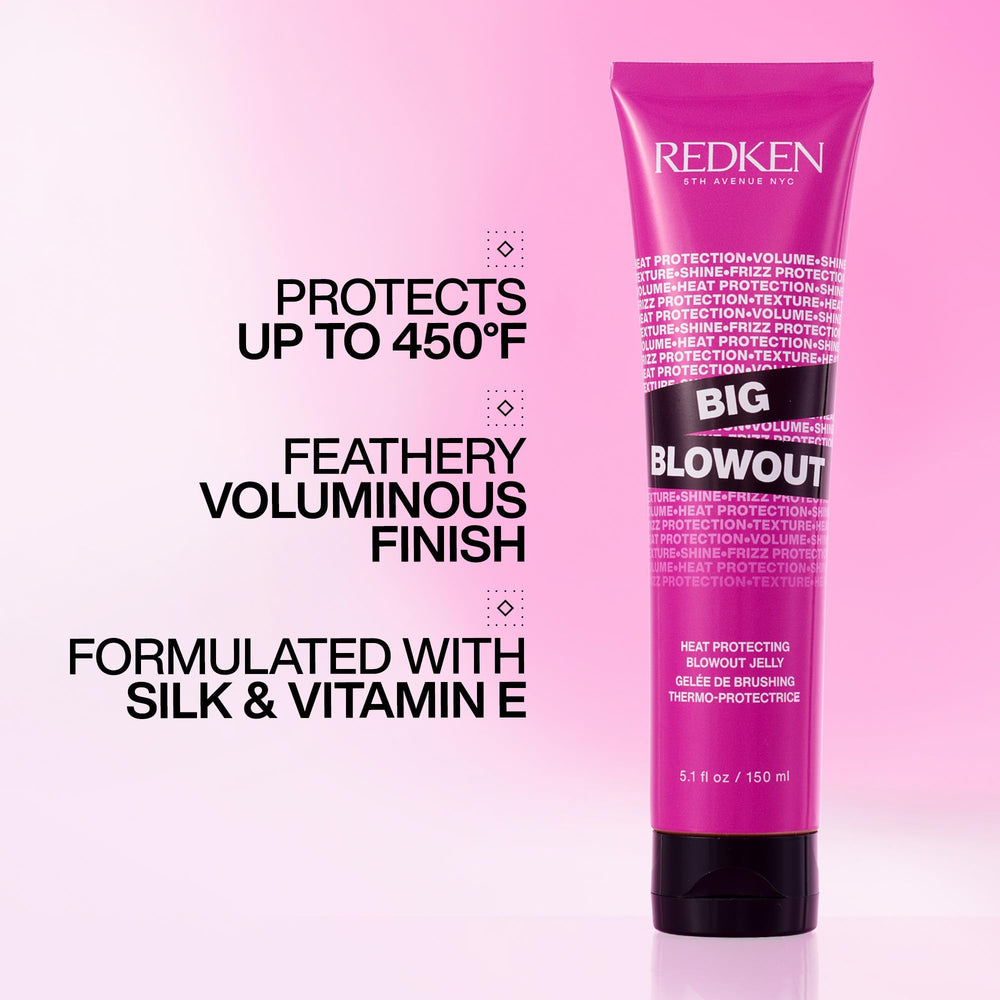 Close-up of the Redken Big Blowout Gel pump for easy application.