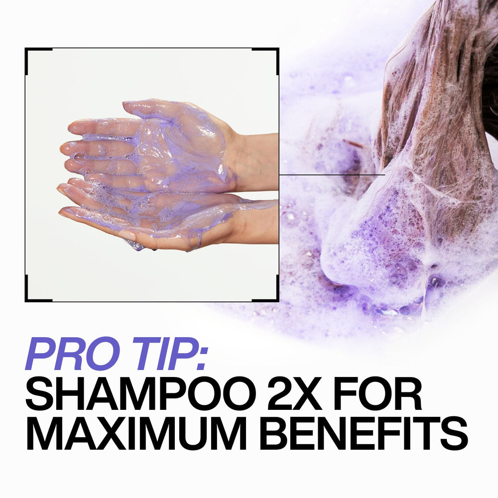 Redken Blondage hair being treated shows added softness.