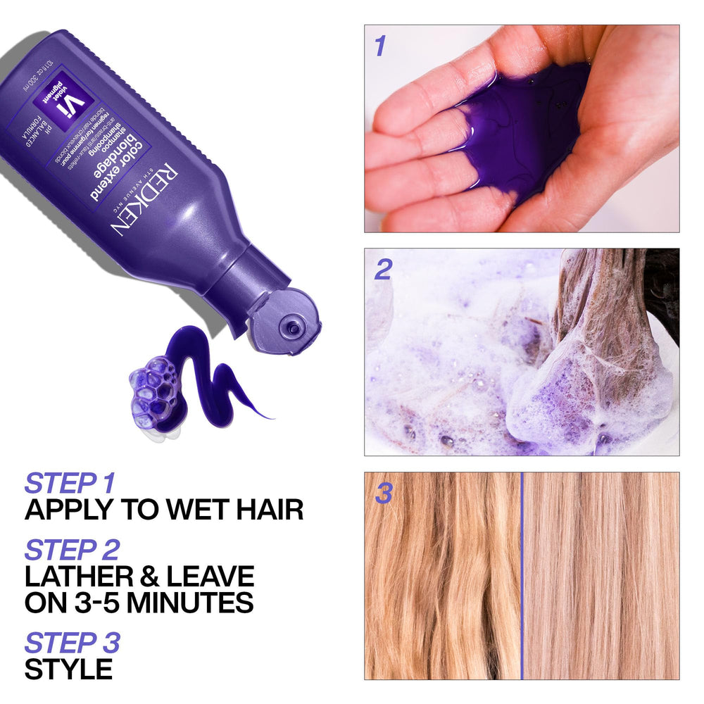 Redken Blondage packaging displays color-depositing and anti-fade protection.