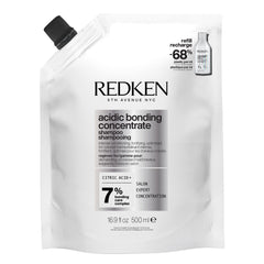 Redken Bonding Shampoo hero bottle reinforces damaged hair for added strength.