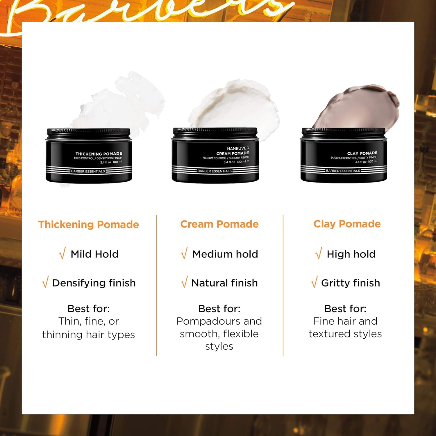 Redken Brews Cream Pomade shaping a pompadour look with manageability.