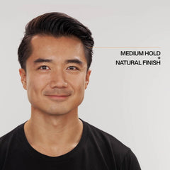 Redken Brews Cream Pomade texture on hair for defined, flexible style.