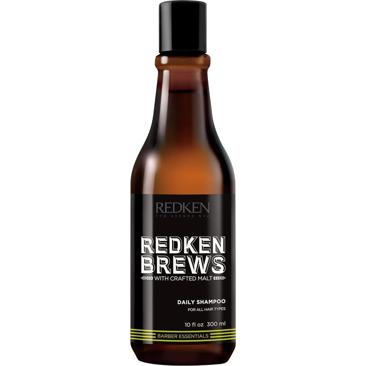 Redken Brews Daily Shampoo for Men bottle-front view highlighting lightweight cleansing