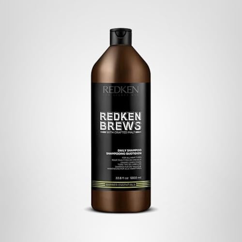 Redken Brews Daily Shampoo on online shelf display for all hair types