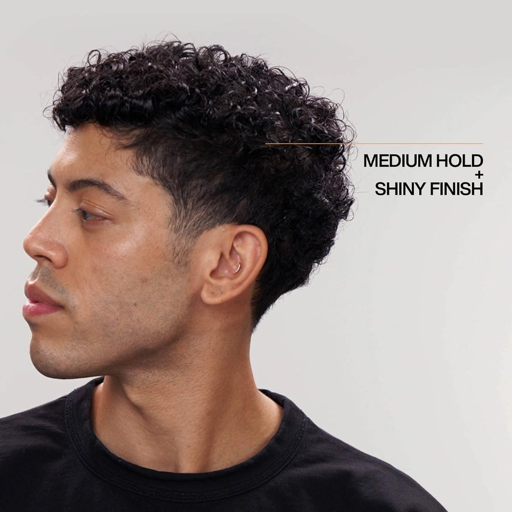 Redken Brews Holding Gel texture close-up reveals flake-free finish