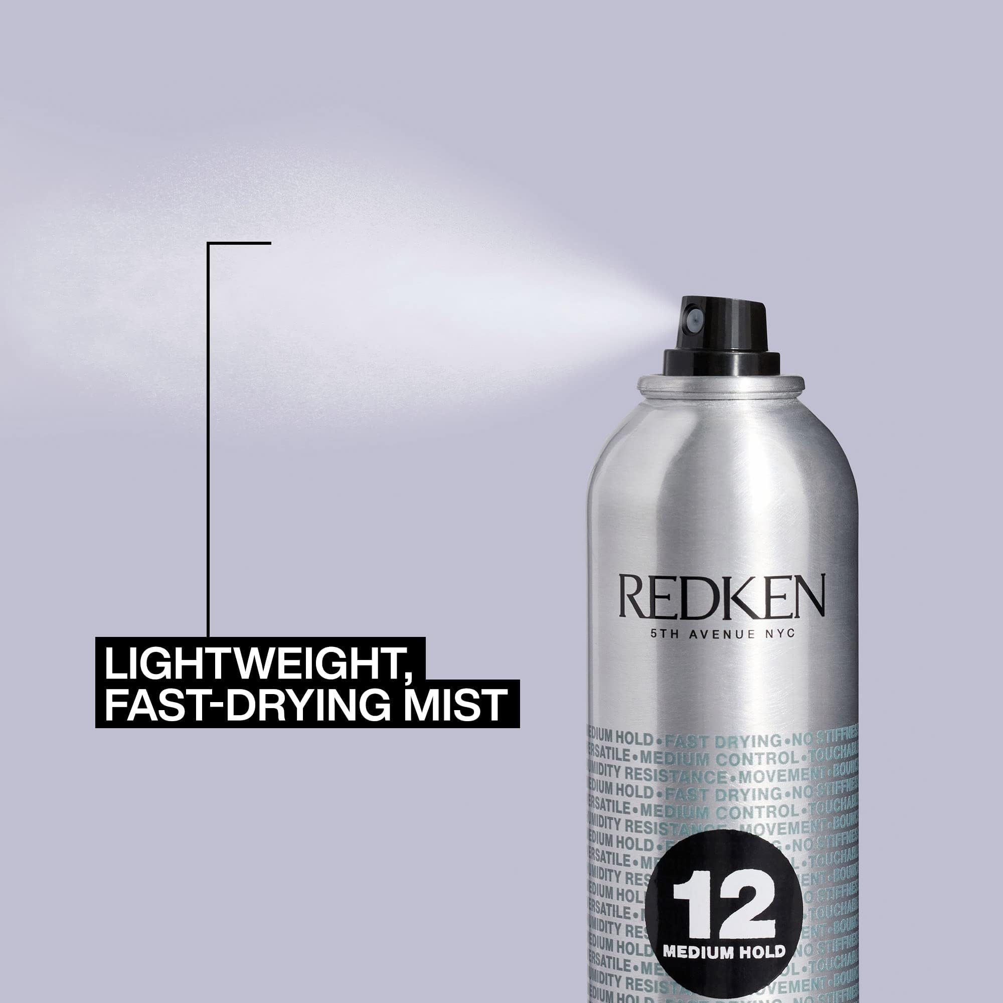 Hair shaping action with Redken Brushable Hairspray 12