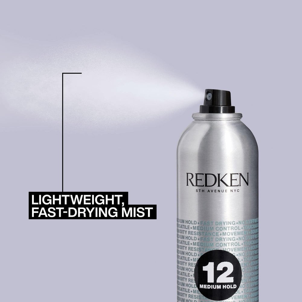 Hair shaping action with Redken Brushable Hairspray 12