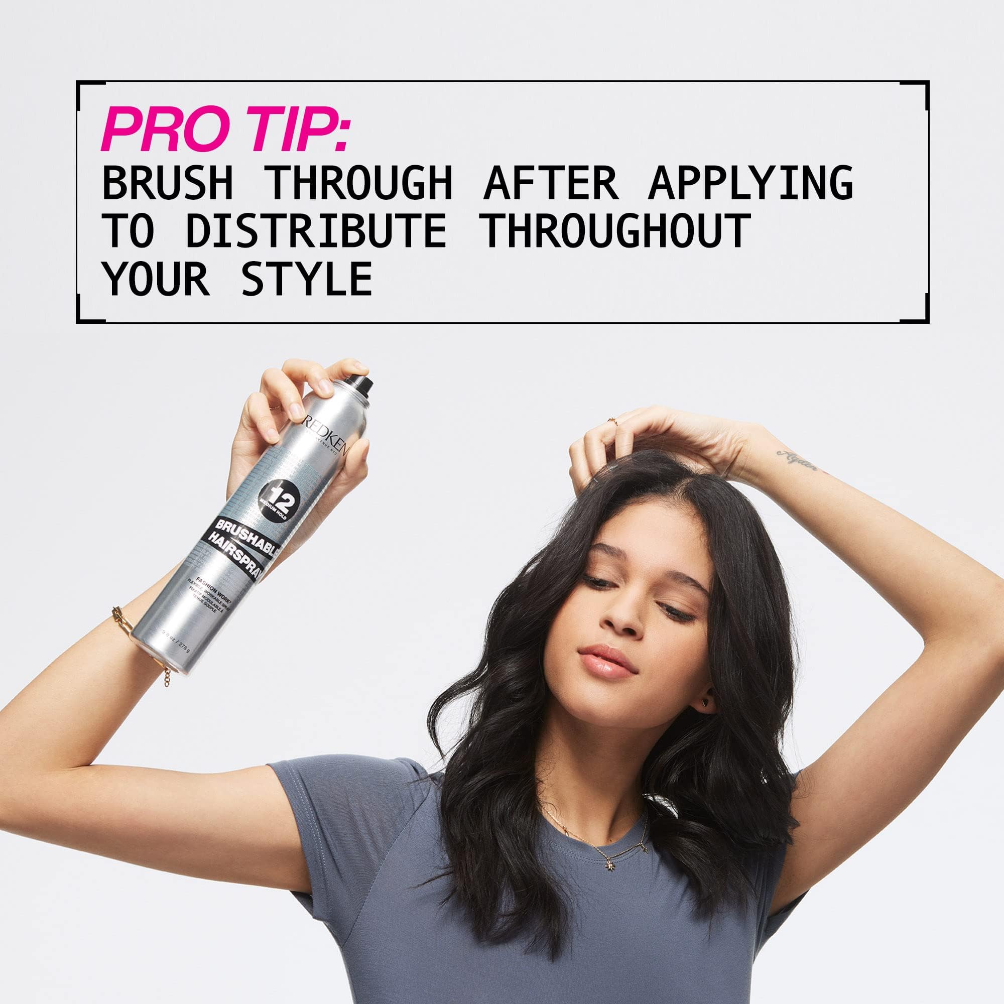 Waves and curls definition with Redken Brushable Hairspray 12