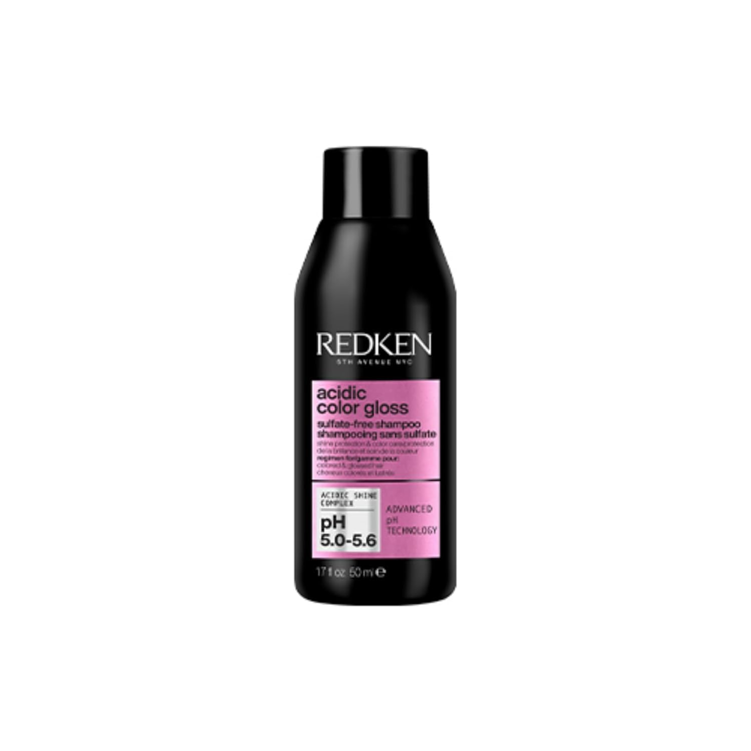 Redken champú ácido para color, botella, brillo prolongado para cabello teñido.