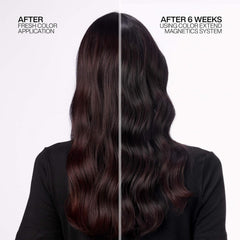 Redken Color Extend Magnetics shampoo lather close-up for color-treated hair.