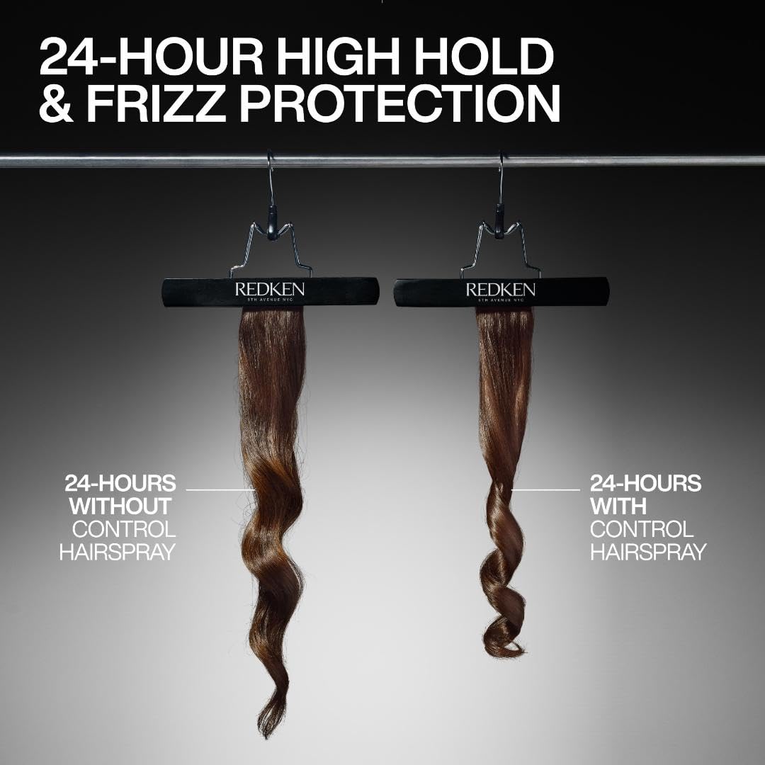 Updo secured with Redken Control Hairspray 28 for lasting hold