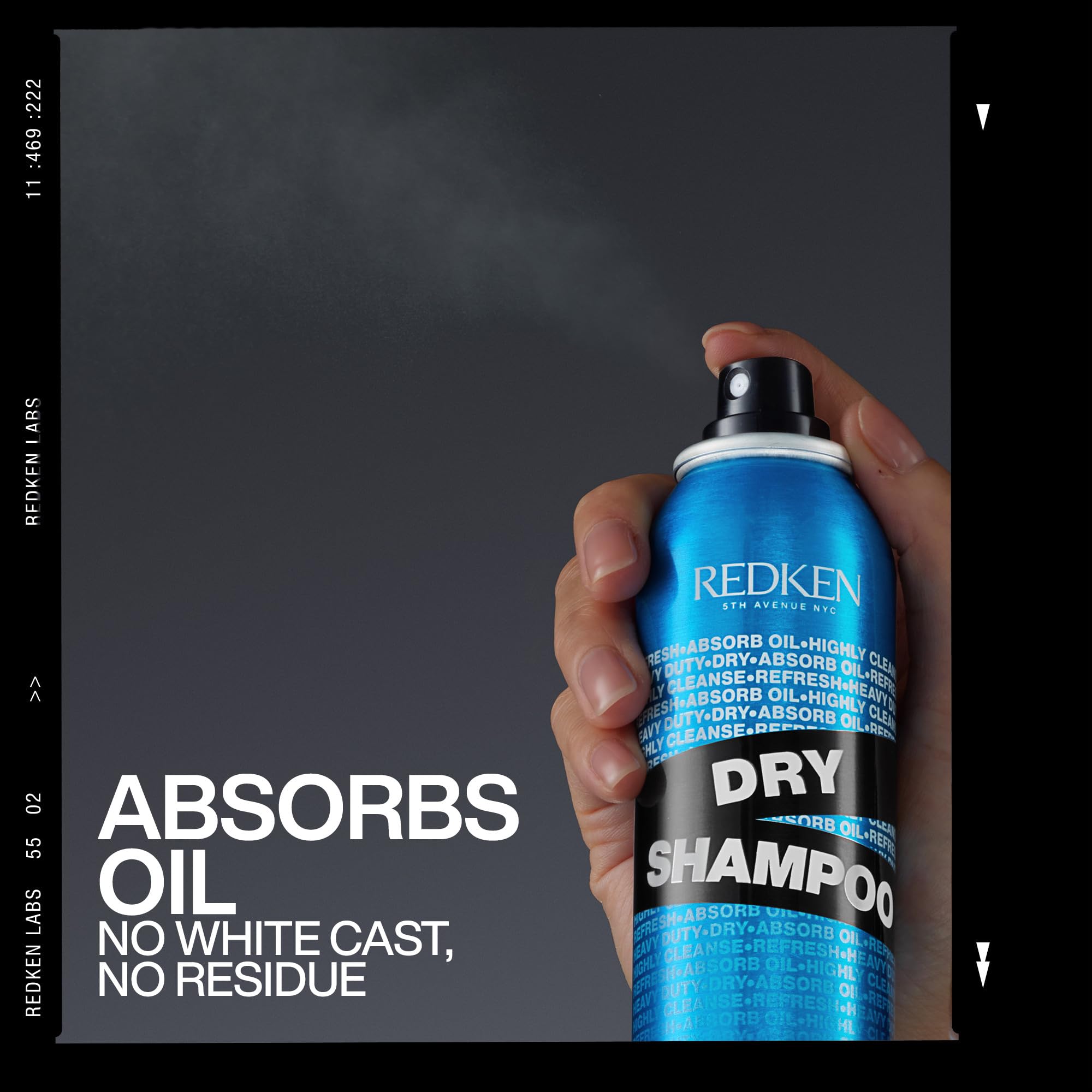 Redken Deep Clean Dry Shampoo being applied to hair roots for refresh
