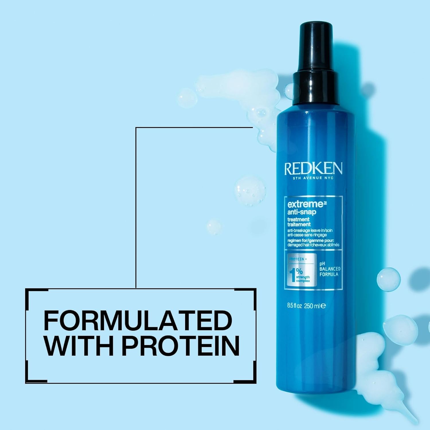 Towel-dried hair ready for Redken Extreme Anti-Snap application for easy daily use
