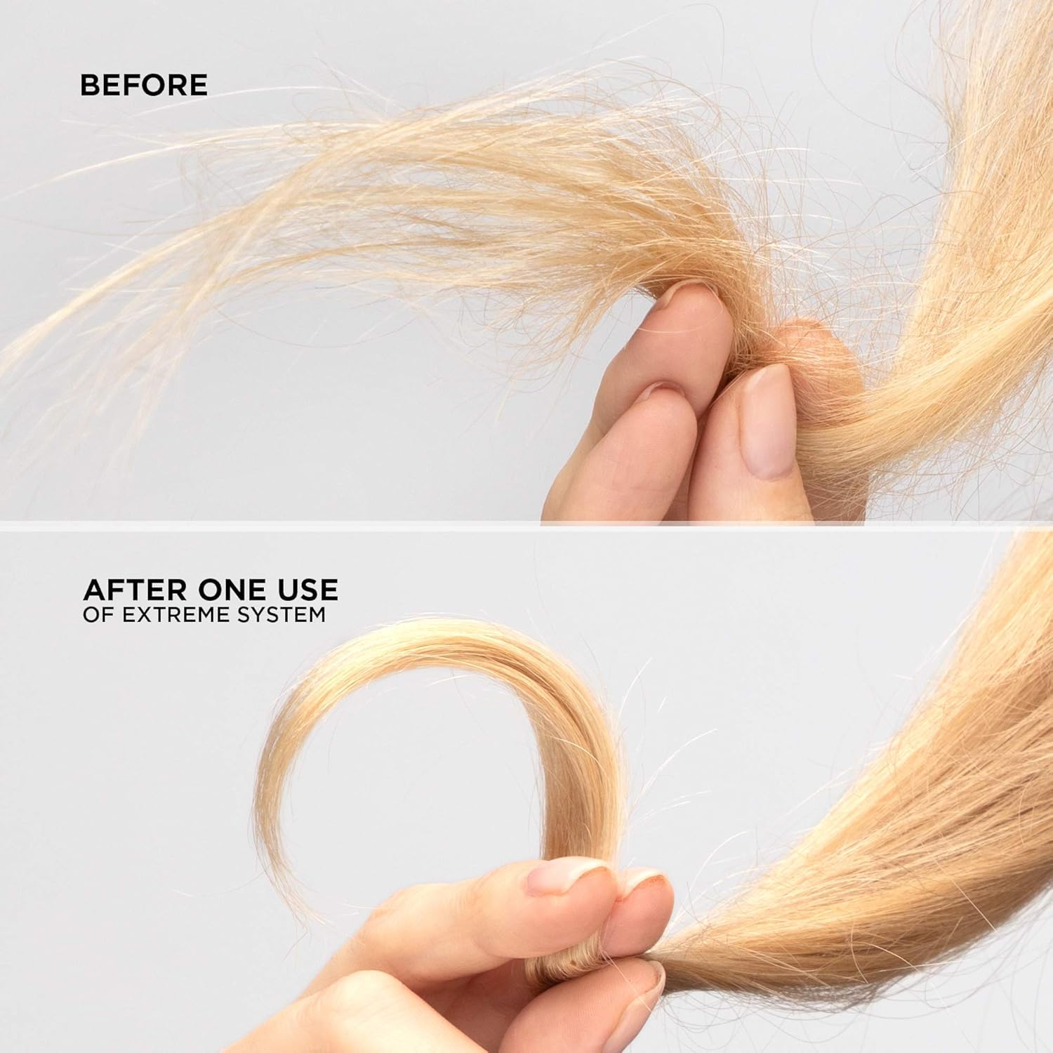 Redken Extreme Conditioner bottle in a clean, well-lit bathroom scene for healthy-looking hair.