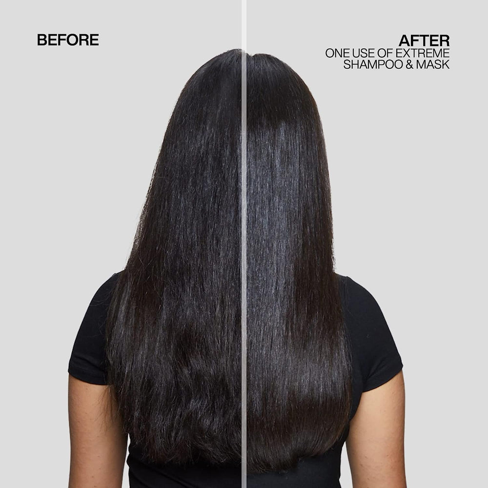 Redken Extreme Conditioner ingredients panel highlights amino acids and arginine for strength.