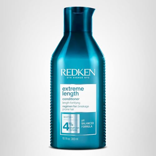 Redken Extreme Length Conditioner ingredients biotin and castor oil highlight nourishing formula.