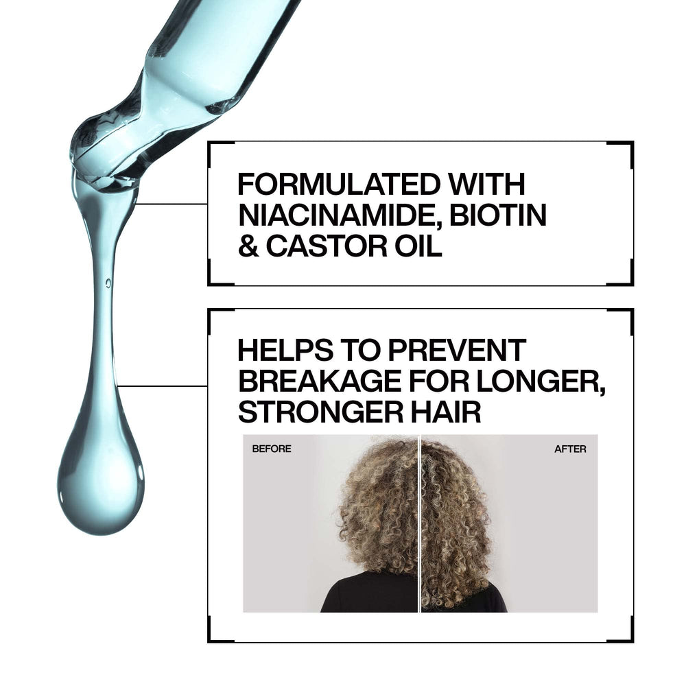 Redken Extreme Length Triple Action Mask pump dispenser in use for easy application