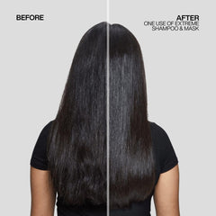 Redken Extreme Mask packaging on shelf, premium salon-grade conditioner.