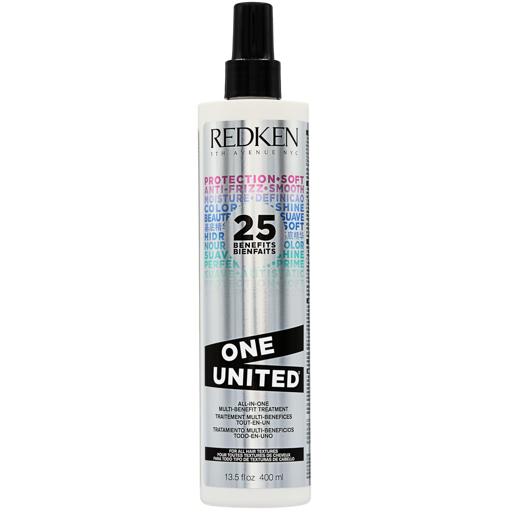 Redken One United bottle front showing the all-in-one leave-in treatment.