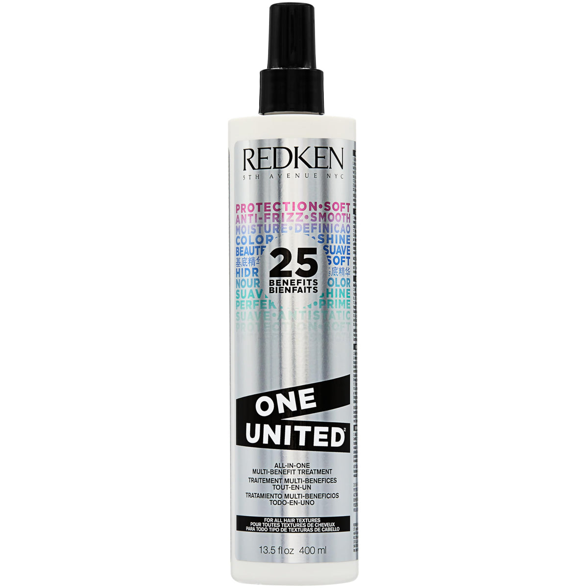 Redken One United bottle front showing the all-in-one leave-in treatment.