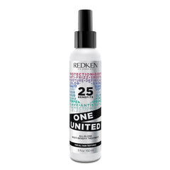 Redken One United bottle pour showing lightweight conditioning for all hair types