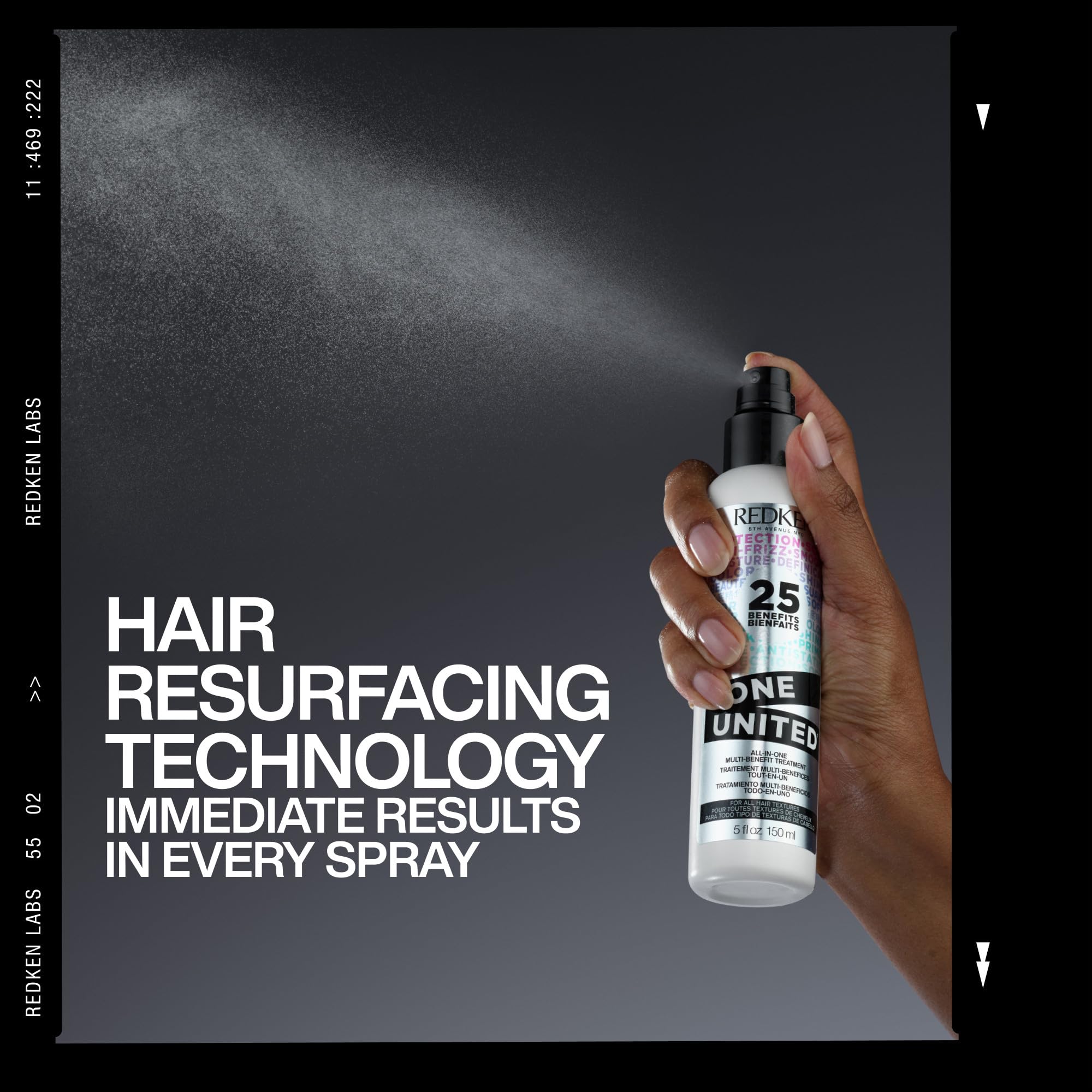 Redken One United helps prep hair for blow-drying with heat protection.