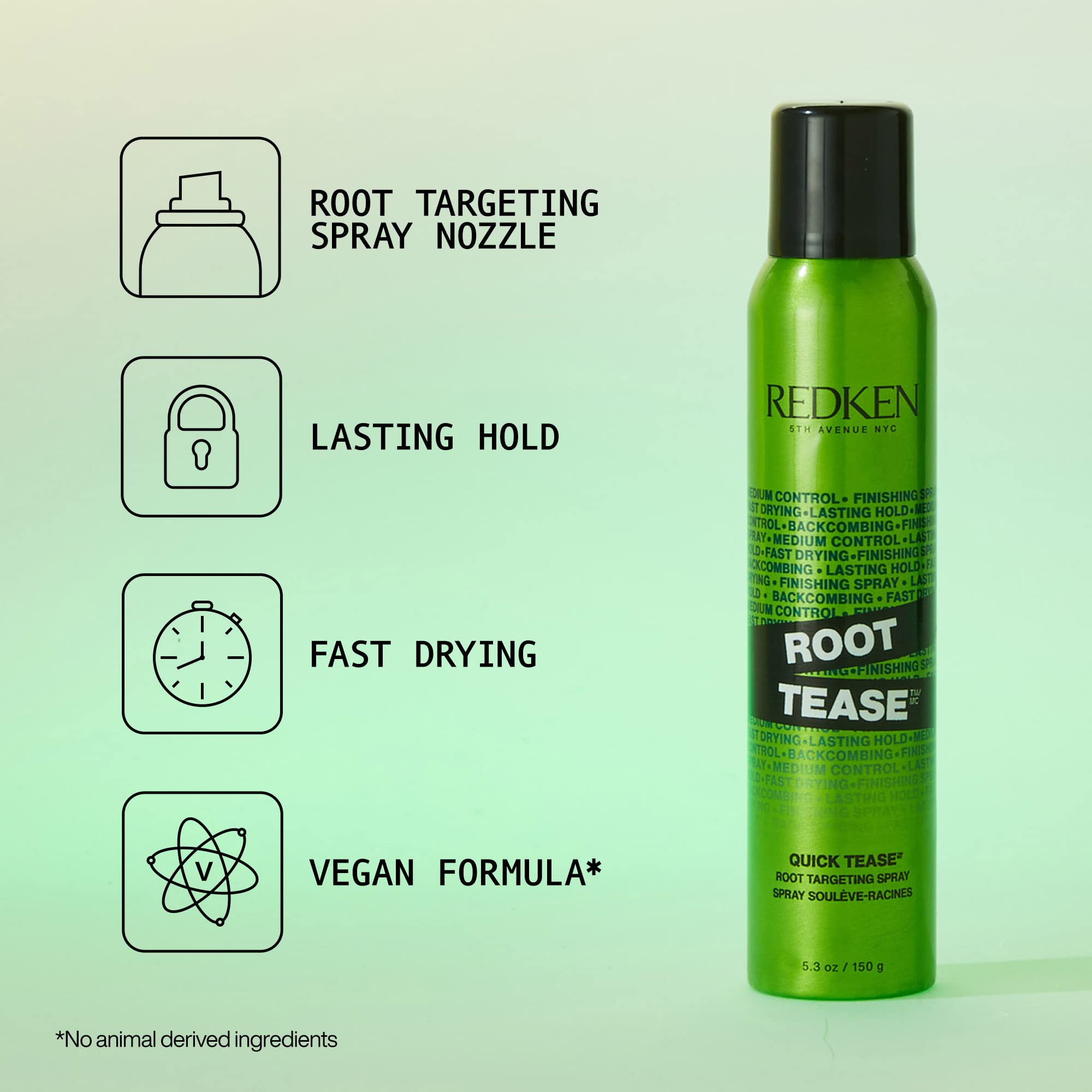 Redken Quick Tease 15 volumized finish for bold shape and matte results.