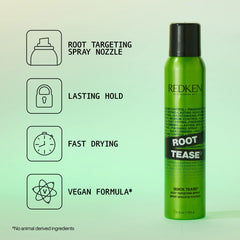 Redken Quick Tease 15 volumized finish for bold shape and matte results.