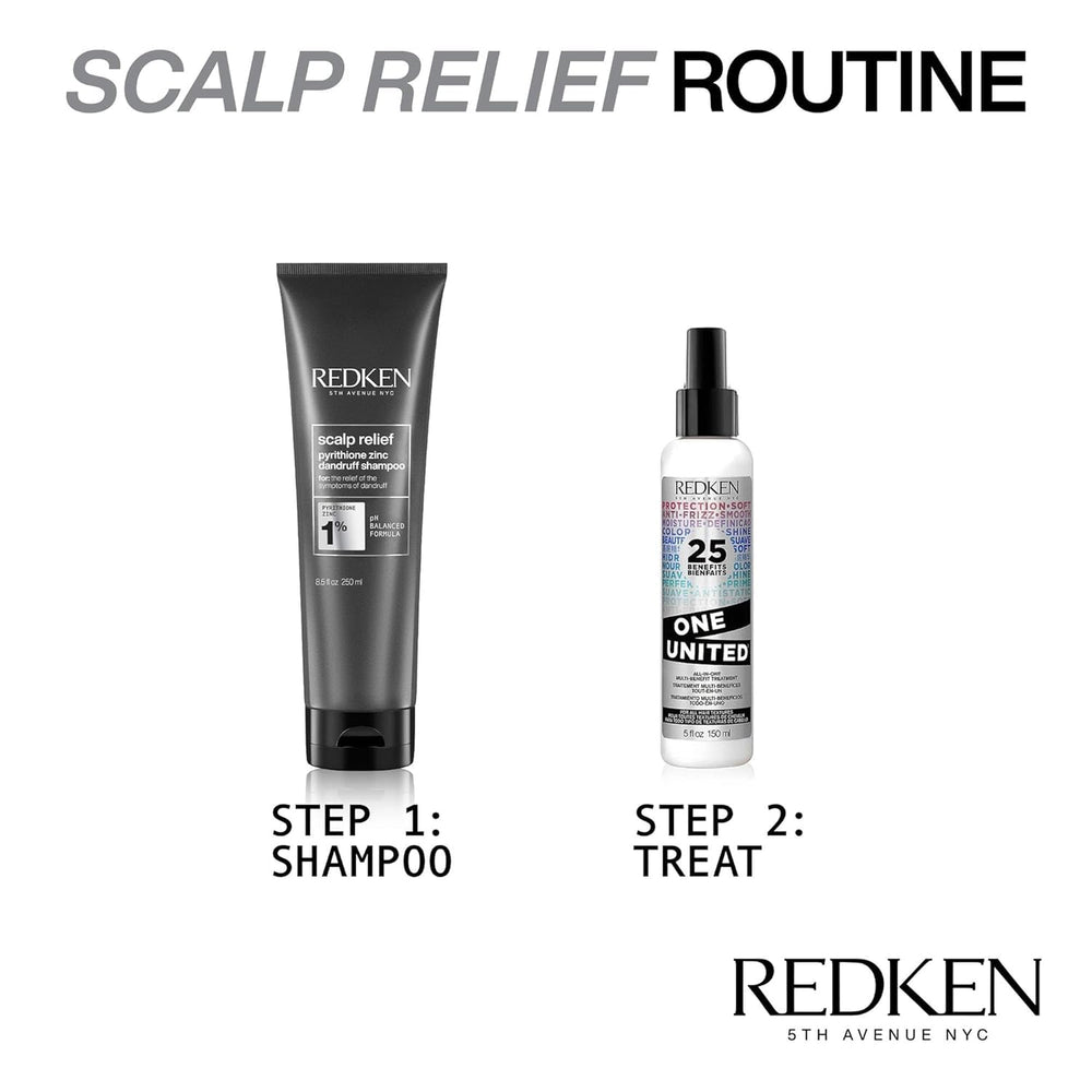 Bottle during application for convenient scalp care routine.