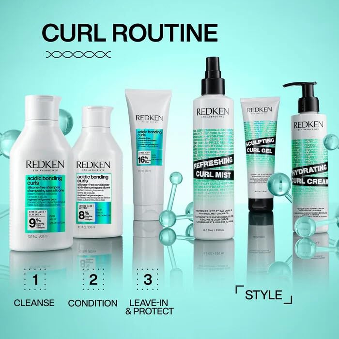 72-hour hold demonstrated by Redken Sculpting Curl Gel.