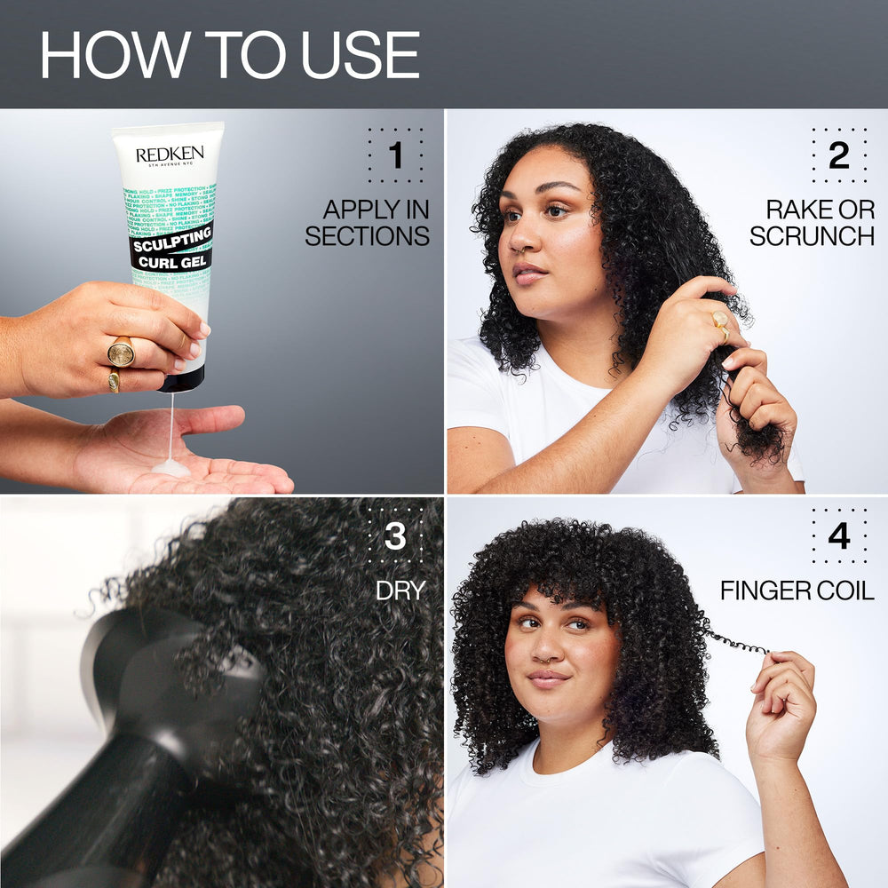 Non-crunch finish after using Redken Sculpting Curl Gel.