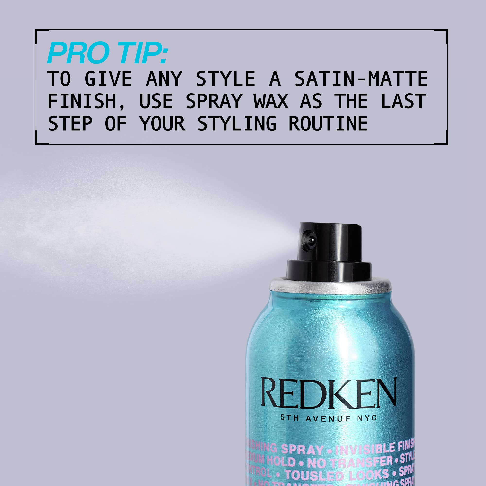 Redken Spray Wax Invisible Texture Mist lightweight feel during application