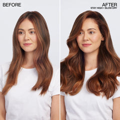 Redken Stay High Mousse applied through hair for lift