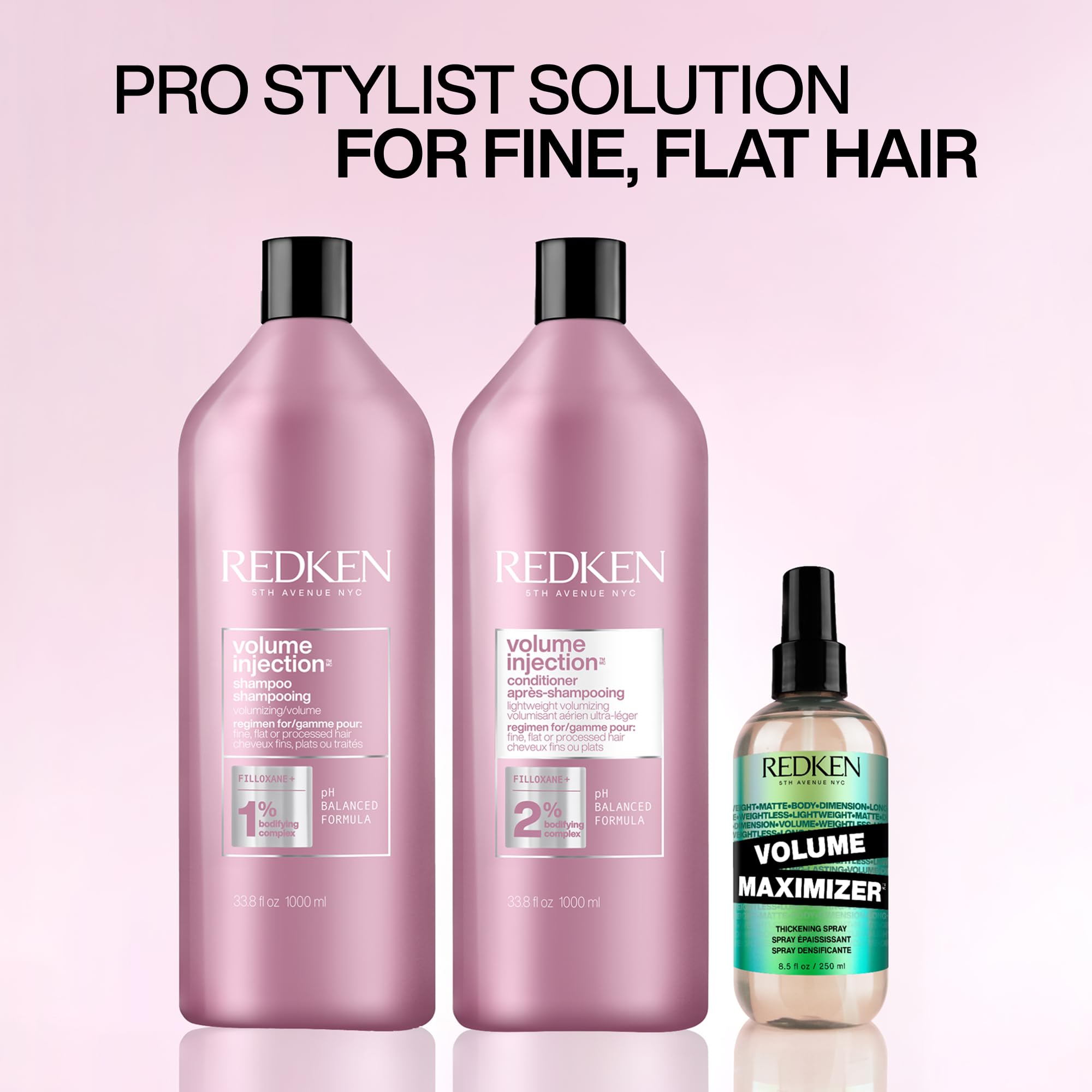 Redken Volume Injection Conditioner offers polished finish without weighing hair