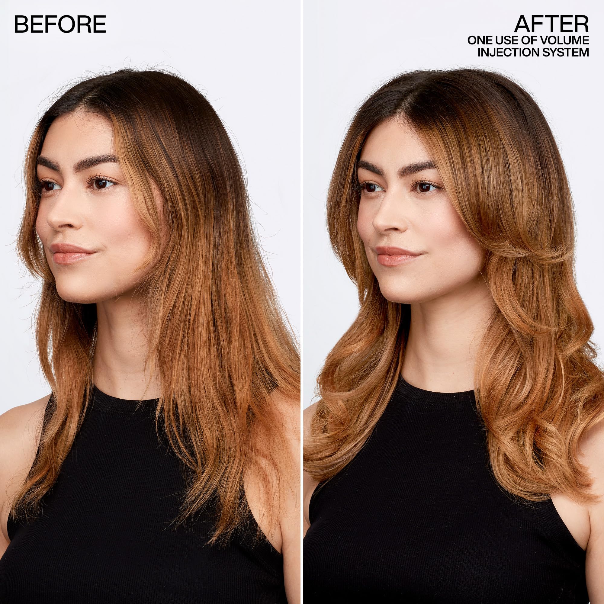Redken Volume Injection Shampoo root-lift action on flat hair