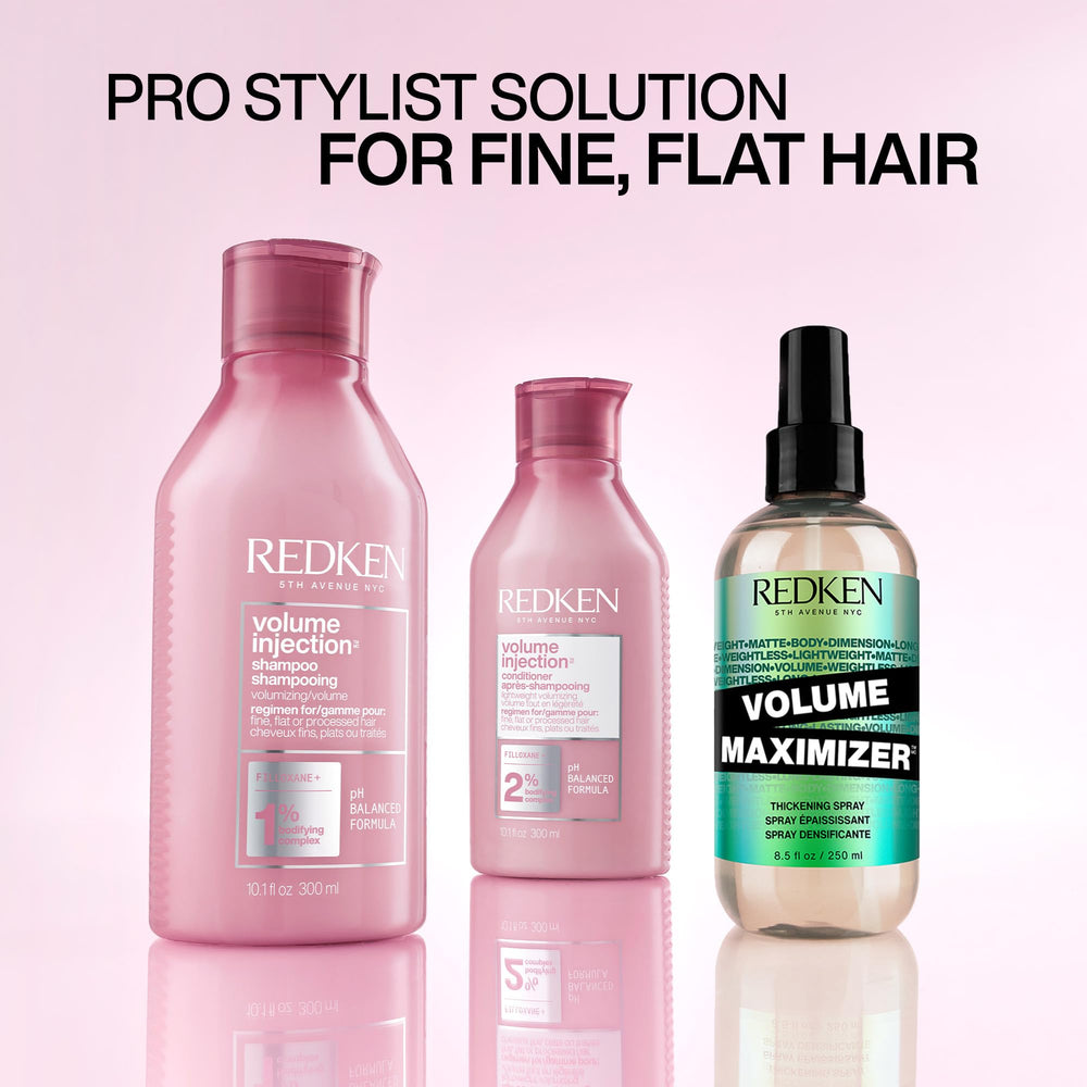 Redken Volume Injection Shampoo volumized hair with visible lift