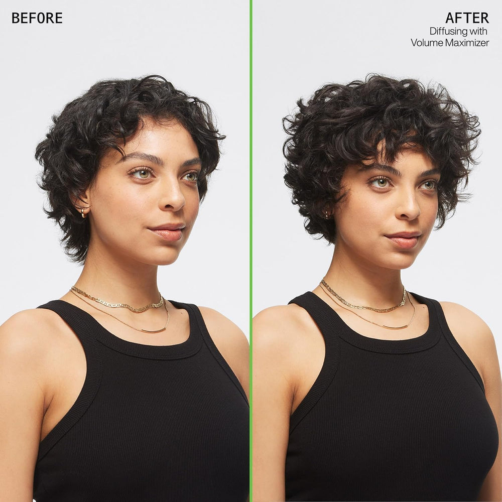 Redken Volume Maximizer air-dried style reveals versatile, natural lift without stiffness