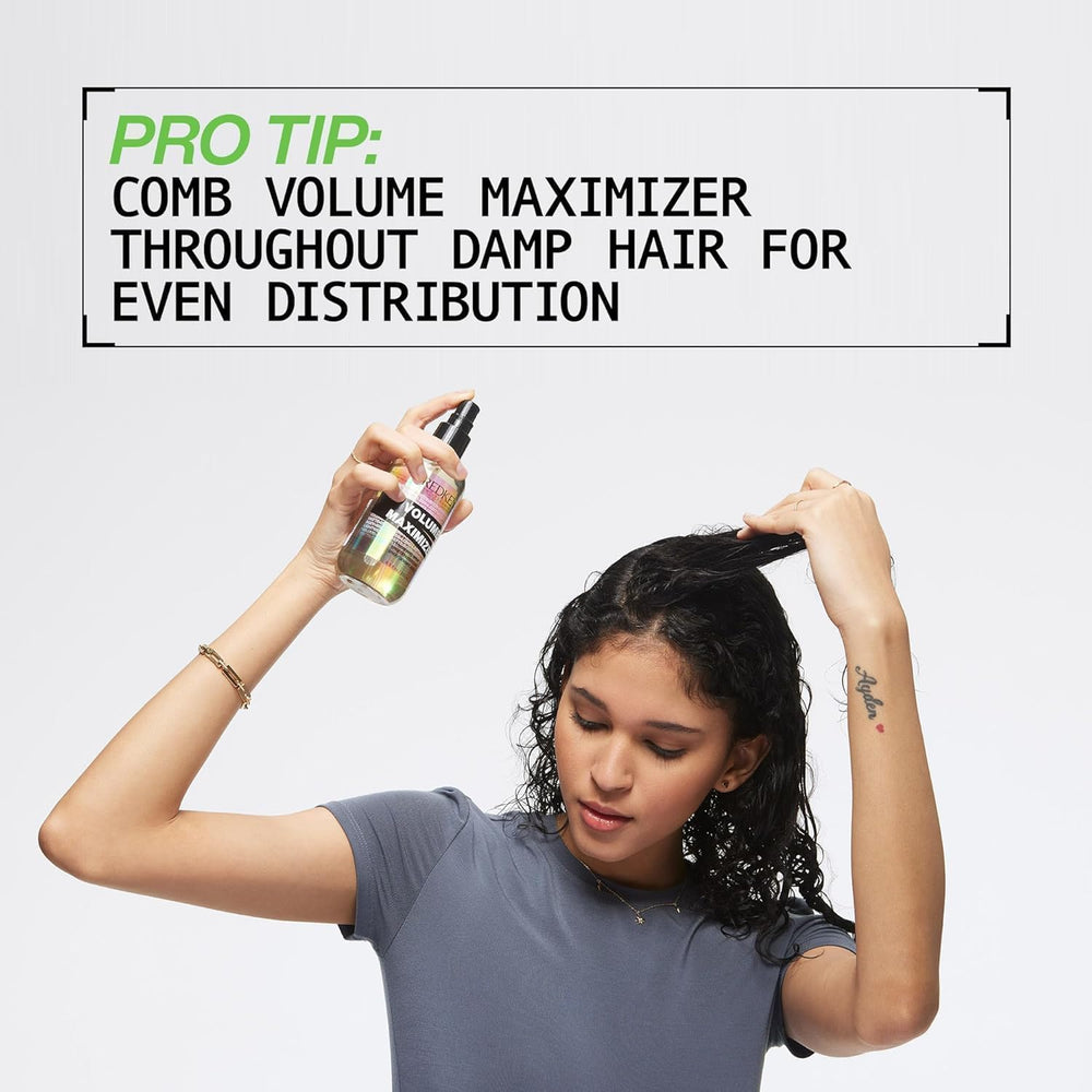 Redken Volume Maximizer blow-dried volume helps shape and adds body quickly