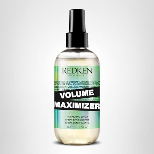 Redken Volume Maximizer bottle promotes root lift with flexible hold