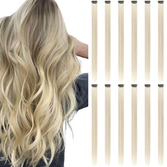 REDMENCO blonde clip-in extensions 12-piece kit for quick color updates.