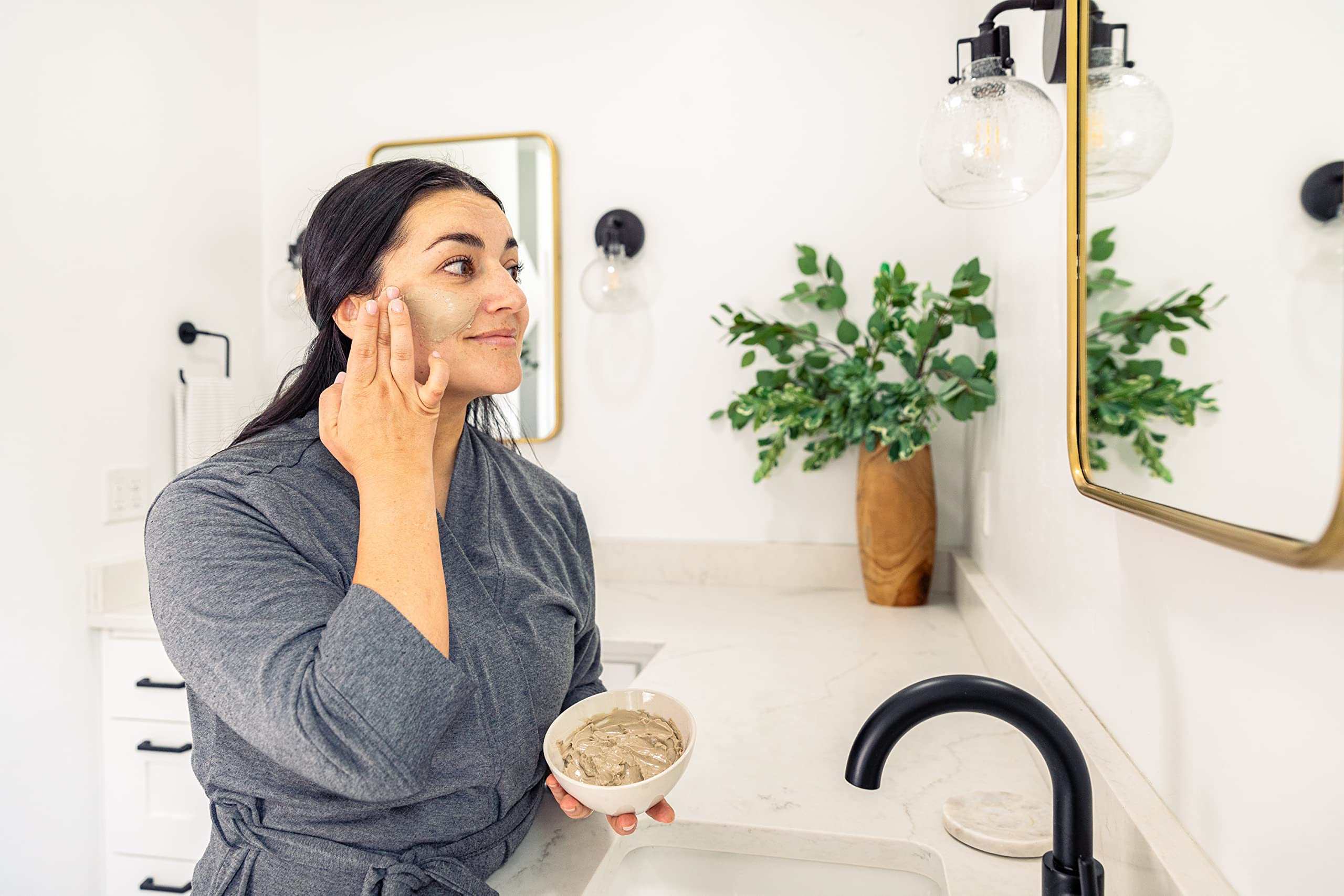 Redmond Arcilla Bentonita mascarilla facial para uso diario en casa.