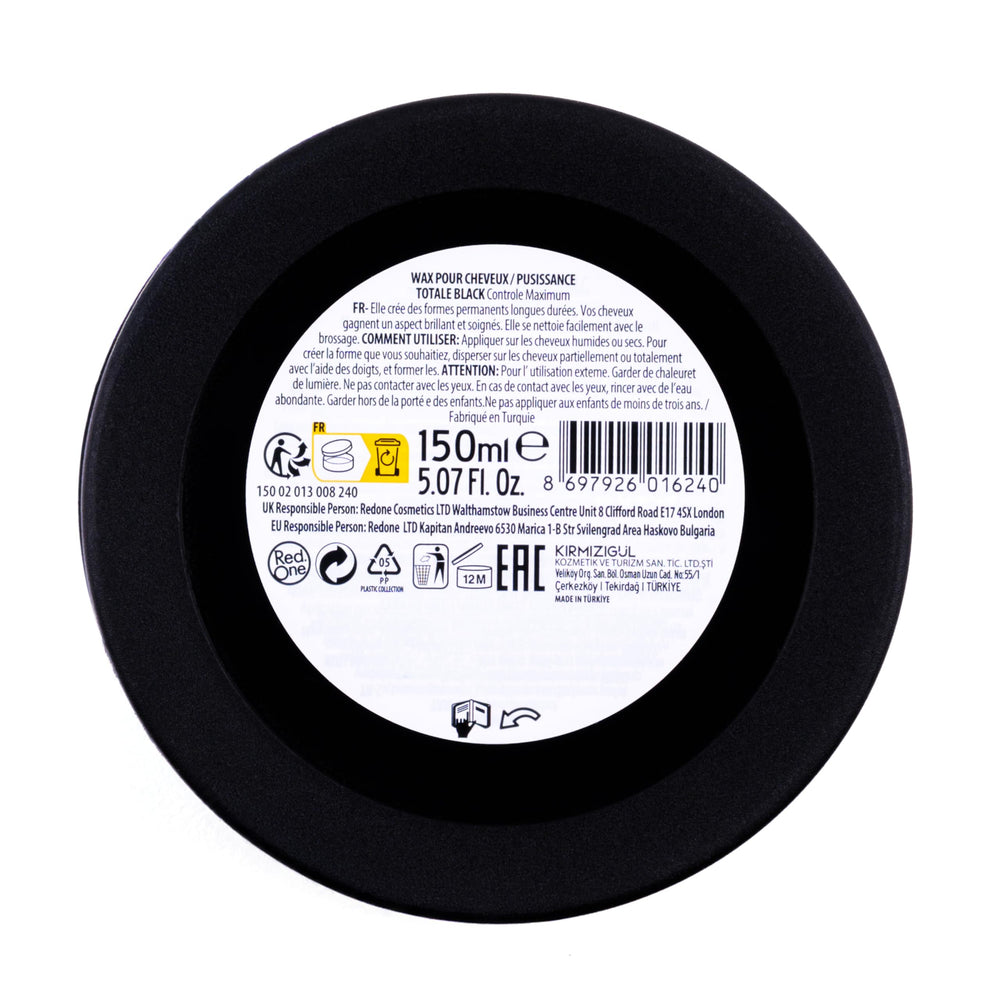 Creamy gel-wax texture gliding through hair for smooth application.
