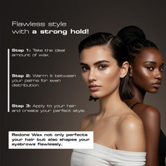 Textured hair defined with Redone Hair Wax Black for modern looks.